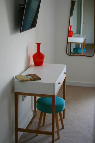 Dresser with hair dryer